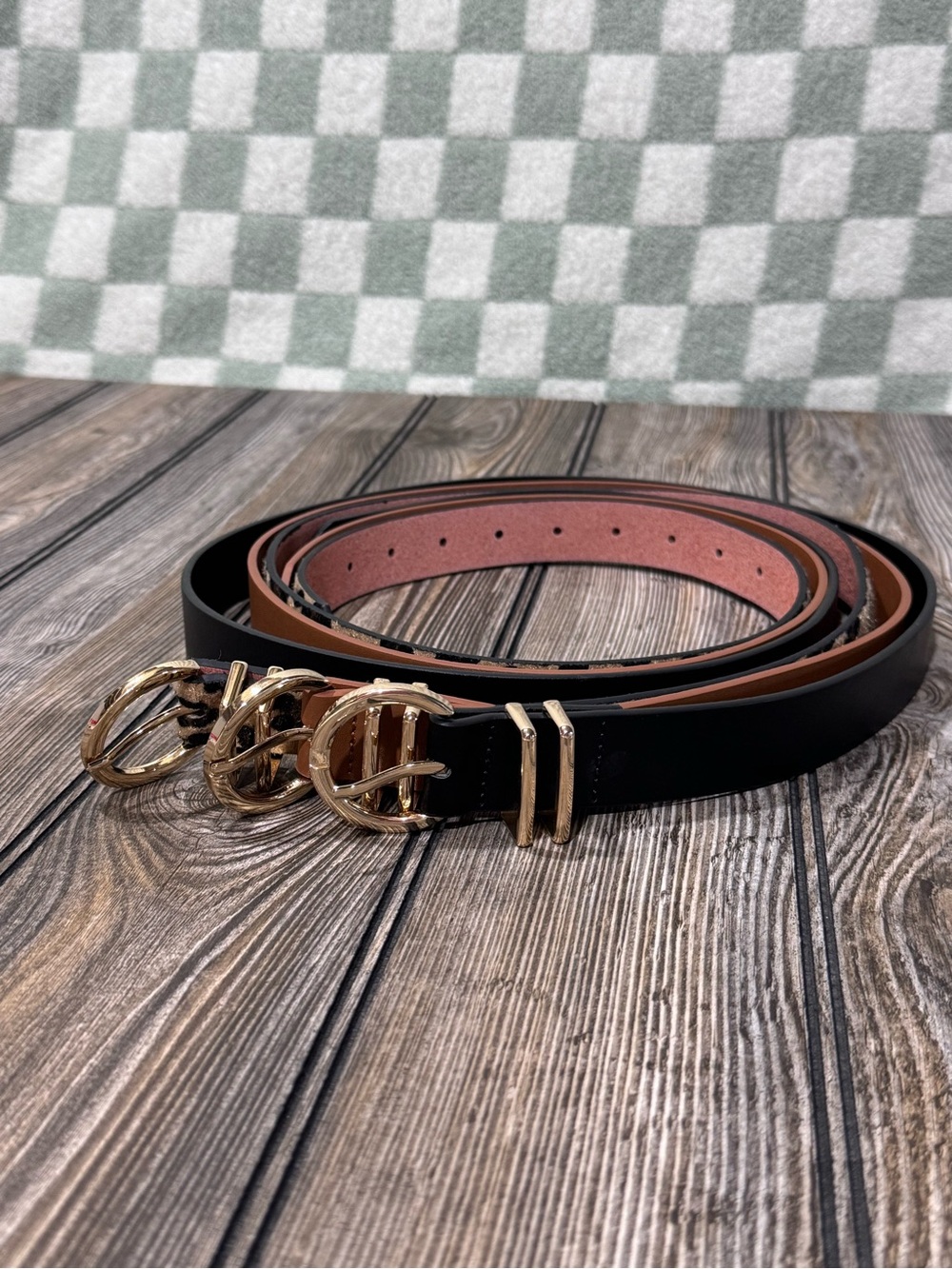 Amazon Belts with Gold Buckles